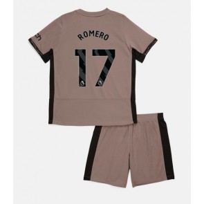 Maillot de foot Tottenham Hotspur Cristian Romero #17 Troisième enfant 2023-24 Manches Courte (+ pantalon court)